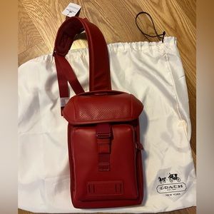 Coach one shouldered red backpack